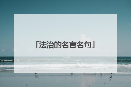 法治的名言名句