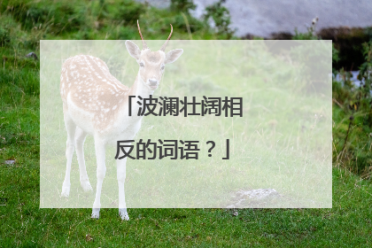 波澜壮阔相反的词语?