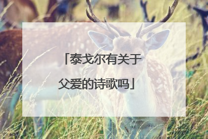 泰戈尔有关于父爱的诗歌吗