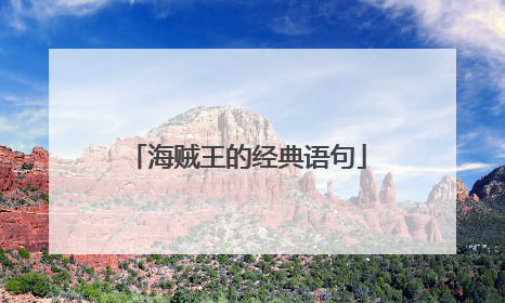 海贼王的经典语句