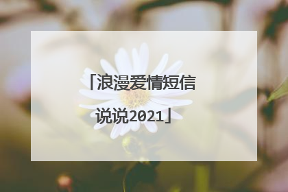 浪漫爱情短信说说2021