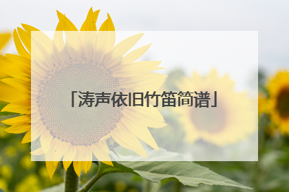 涛声依旧竹笛简谱