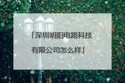 深圳明阳电路科技有限公司怎么样