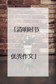 清明时节优秀作文