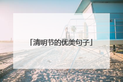 清明节的优美句子