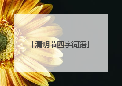 清明节四字词语