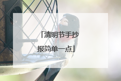 清明节手抄报简单一点
