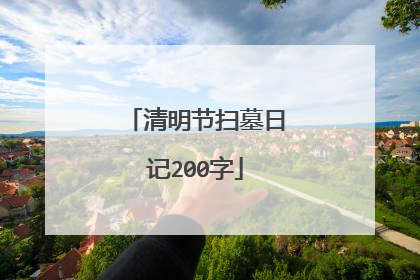 清明节扫墓日记200字