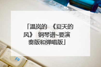 温岚的 《夏天的风》 钢琴谱~要演奏版和弹唱版