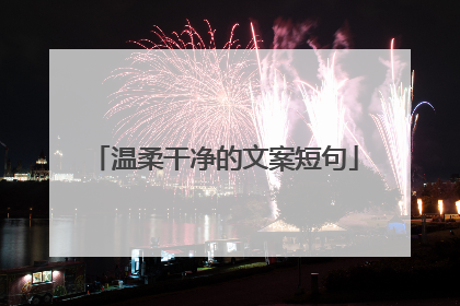 温柔干净的文案短句