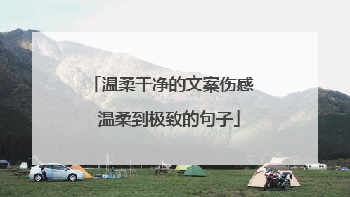 温柔干净的文案伤感 温柔到极致的句子