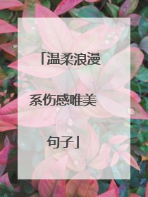 温柔浪漫系伤感唯美句子
