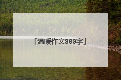 温暖作文800字