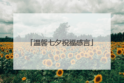 温馨七夕祝福感言
