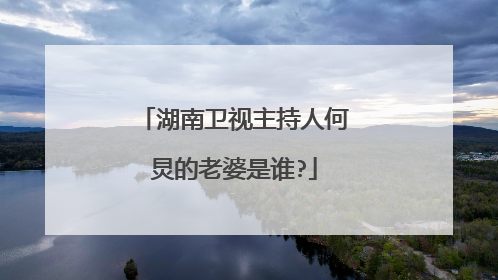 湖南卫视主持人何炅的老婆是谁?