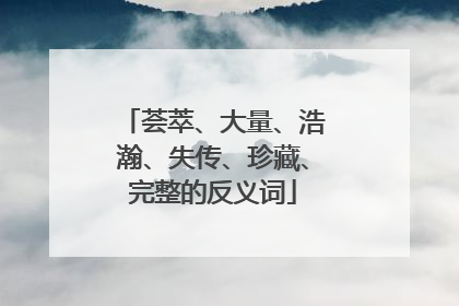 荟萃、大量、浩瀚、失传、珍藏、完整的反义词