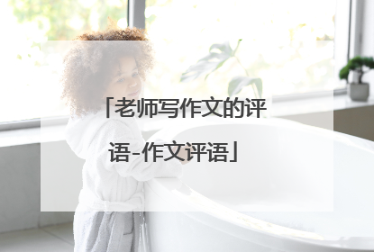 老师写作文的评语-作文评语