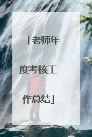 老师年度考核工作总结