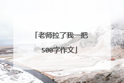 老师拉了我一把 500字作文