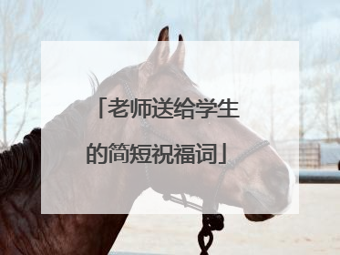 老师送给学生的简短祝福词