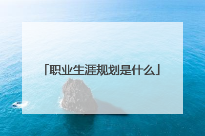 职业生涯规划是什么