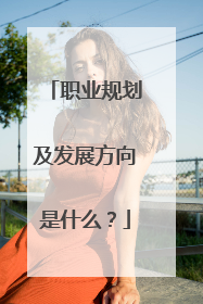 职业规划及发展方向是什么？