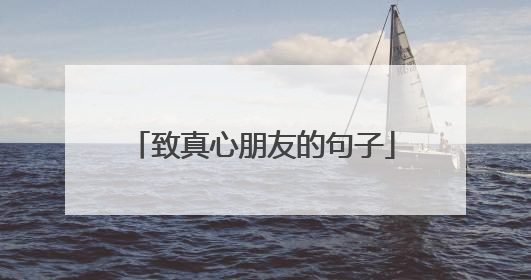 致真心朋友的句子