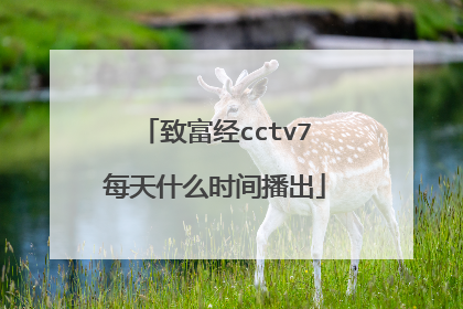 致富经cctv7每天什么时间播出