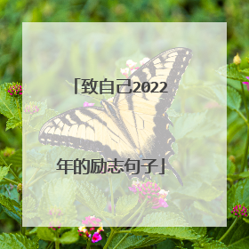 致自己2022年的励志句子