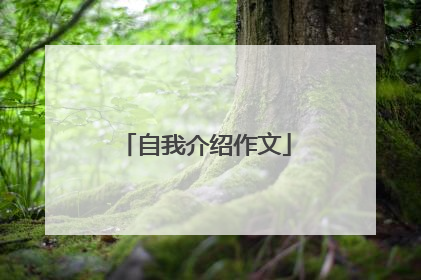 自我介绍作文
