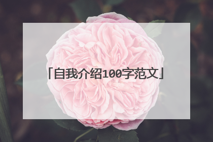 自我介绍100字范文