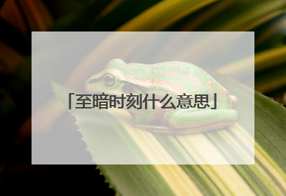 至暗时刻什么意思