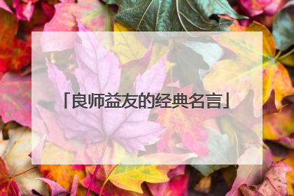 良师益友的经典名言