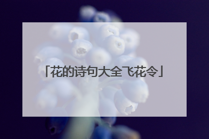 花的诗句大全飞花令