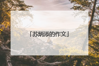 苏炳添的作文