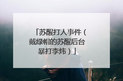 苏醒打人事件（戴绿帽的苏醒后台暴打李炜）