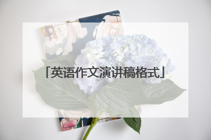 英语作文演讲稿格式