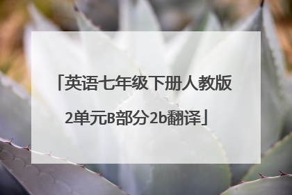 英语七年级下册人教版2单元B部分2b翻译