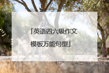 英语四六级作文模板万能句型