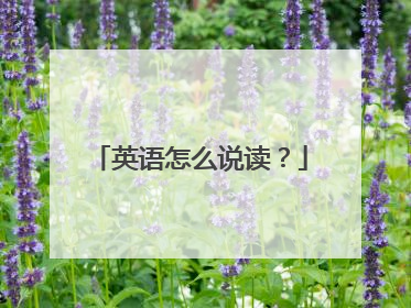 英语怎么说读?