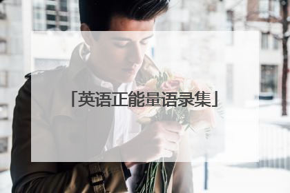 英语正能量语录集