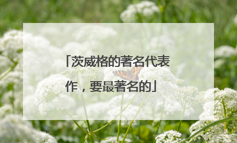 茨威格的著名代表作,要最著名的
