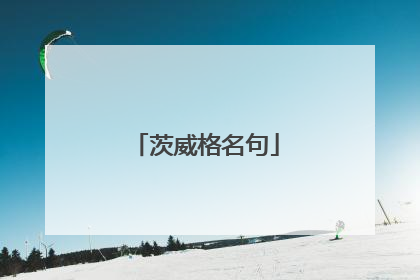 茨威格名句