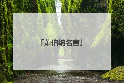 萧伯纳名言