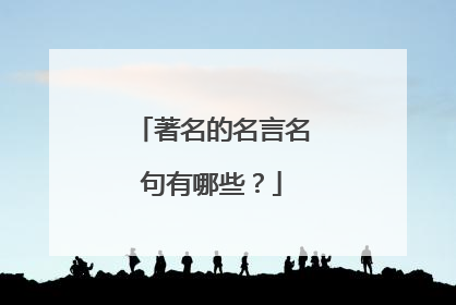 著名的名言名句有哪些？