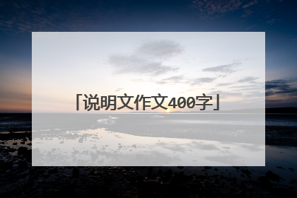 说明文作文400字
