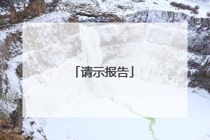 请示报告