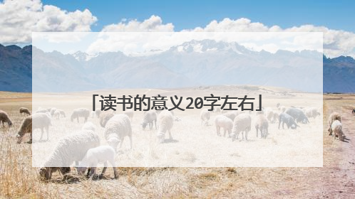 读书的意义20字左右