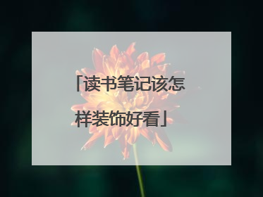 读书笔记该怎样装饰好看