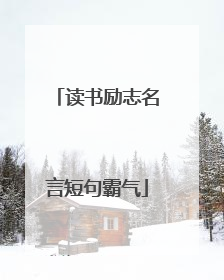 读书励志名言短句霸气